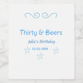 三十にしてビールブルースター スペイン語の誕生日 名前 ワインラベル (シングルラベル)