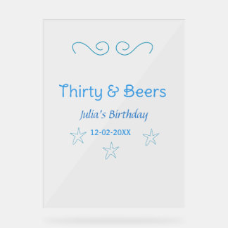 三十にしてビール愛好家ブルースター スペイン語 誕生日 名前 アクリルサイン