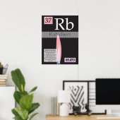 三十七ルビジウム(Rb)元素周期表 ポスター (ホームオフィス)