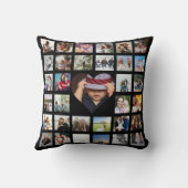 三十三写真テンプレートパーソナライズされた製カスタムコラージュ クッション (裏面)