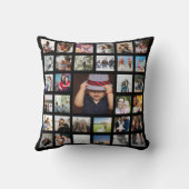 三十三写真テンプレートパーソナライズされた製カスタムコラージュ クッション (裏面)