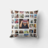 三十三写真テンプレートパーソナライズされた製カスタムコラージュ クッション (正面)