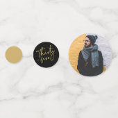 三十五 |金ゴールドとブラック35thバースデーパーティー コンフェッティ (裏面)