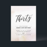 三十人 |ミニマル 30th誕生日パーティー水彩 招待状<br><div class="desc">こ祝の30歳の誕生日のパーティの招待状とミニマルお前の特別な日。このデザインは柔らスタイリッシュかなニュートラルな水の色のブラシのテクスチャの背景を持つレタリングスクリプト"Thirty"を特徴とする。私のショップBaraBomDesignでは、より多くの大人の誕生日招待状とパーティー用品が利用可能である。</div>