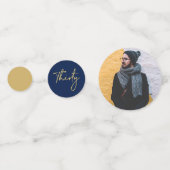 三十人 |金ゴールドモダンと海軍の30歳の誕生日パーティー コンフェッティ (裏面)