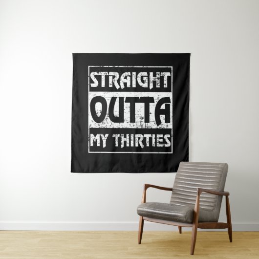 三十代からいきなり 40歳の面白い誕生日 タペストリー (インサイチュ)