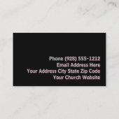 三十字型ピンクサンライズ教会 名刺 (裏面)