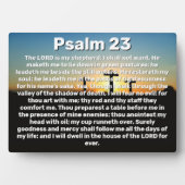 三十字架詩篇23日没バイブル聖句 フォトプラーク (正面)