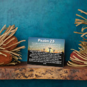 三十字架詩篇23日没バイブル聖句 フォトプラーク (側面)