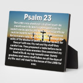 三十字架詩篇23日没バイブル聖句 フォトプラーク (側面)