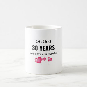 三十結婚周年おもしろい記念品 コーヒーマグカップ