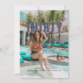 三十語を言う | 30th誕生日パーティー写真 招待状 (正面)