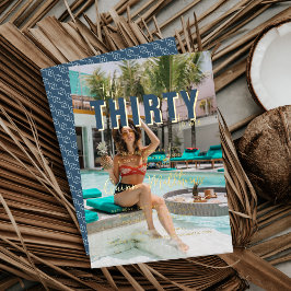 三十語を言う | 30th誕生日パーティー写真 箔招待状