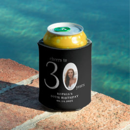 三十路おめでとう ミニマル写真入り30歳の誕生日 缶クーラー