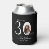 三十路おめでとう ミニマル写真入り30歳の誕生日 缶クーラー (缶正面)