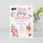 三十路の華やかカフェイン30歳の誕生日 招待状 (スタンド正面)