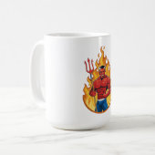 三叉の槍を持つ悪魔 コーヒーマグカップ (正面左)