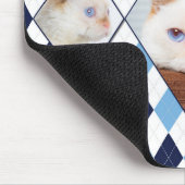 三叉の矛猫のアーガイル柄のなマウスパッド マウスパッド (コーナー)