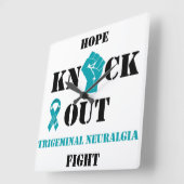 三叉神経痛時計をノックアウトする スクエア壁時計 (傾斜)