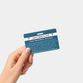 三叉神経痛 緊急医療カード バッジ (Handheld)