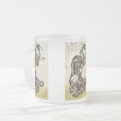 三味線との芸者、組安、1830年代、長崎 フロストグラスマグカップ (正面左)