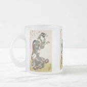 三味線との芸者、組安、1830年代、長崎 フロストグラスマグカップ (左)