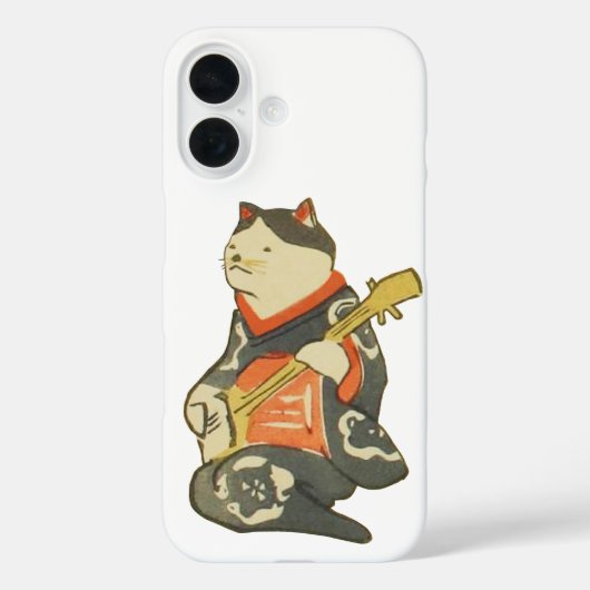 三味線を弾く猫,国芳猫の遊ギター，国芳，浮世絵 Case-Mate iPhoneケース (裏面)