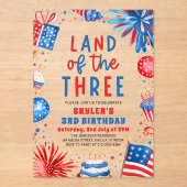 三四七月三日の国 アクリル招待状 (正面)