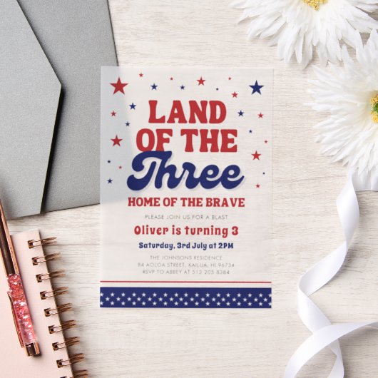 三四七月三日の国 ベラム紙招待状 (ウェディング)