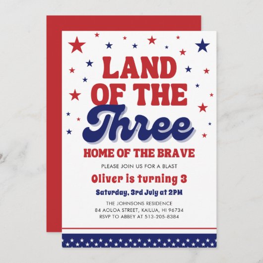 三四七月三日の国 招待状 (正面/裏面)