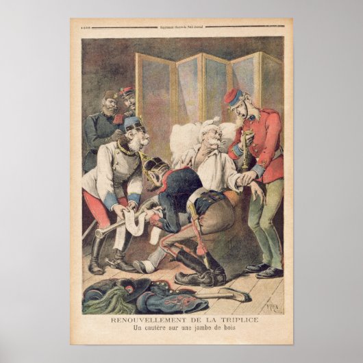 三国同盟の風俗画 ポスター (正面)