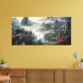 三国水彩画キャンバス キャンバスプリント (インサイチュ (リビング))