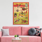 三国神社でプリントがサーカスを披露する キャンバスプリント (インサイチュ (リビング))
