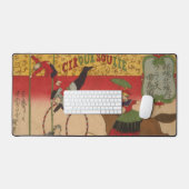 三国神社でプリントがサーカスを披露する デスクマット (キーボード&マウス)