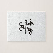 三堅いトライアスロンのギフト衣類および付属品 ジグソーパズル (横)