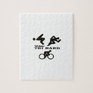 三堅いトライアスロンのギフト衣類および付属品 ジグソーパズル