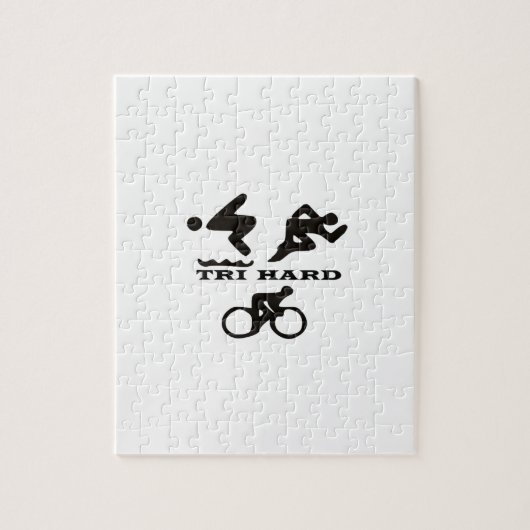 三堅いトライアスロンのギフト衣類および付属品 ジグソーパズル (縦)
