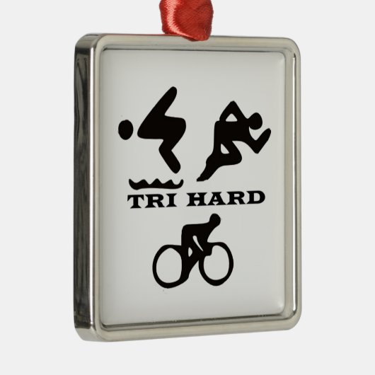 三堅いトライアスロンのギフト衣類および付属品 メタルオーナメント (右)