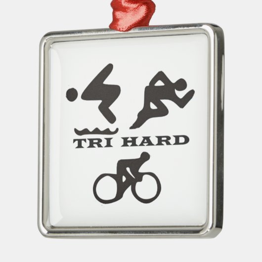 三堅いトライアスロンのギフト衣類および付属品 メタルオーナメント (左)