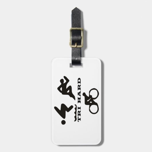 三堅いトライアスロンのギフト衣類および付属品 ラゲッジタグ (正面縦)