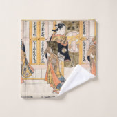 三大文字の美しい バスタオルセット (ウォッシュタオル)