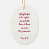 三天使、クリスマスの飾りを崇拝 セラミックオーナメント (裏面)