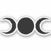 三女神ムーンステッカー シール (正面)