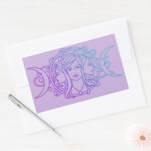 三女神 長方形シール (封筒)