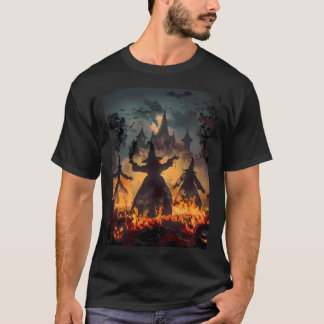 三姉妹のファイアダンス 魔女たちの儀式 Tシャツ