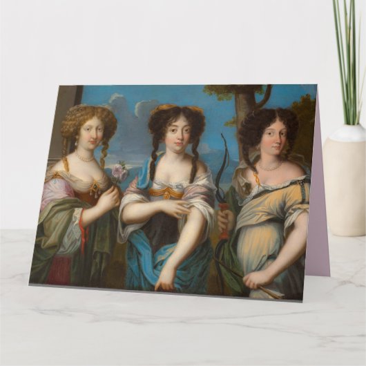 三姉妹の姉妹挨拶カード カード (正面)