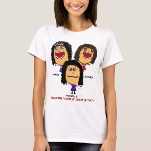 三姉妹熱狂する漫画 Tシャツ