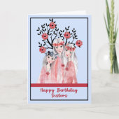 三姉妹誕生日カード カード (正面)