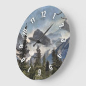 三姉妹 – カナダロッキー山脈 ラージ壁時計 (傾斜)