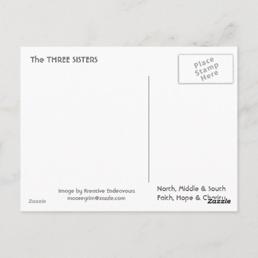 三姉妹 ポストカード (裏面)